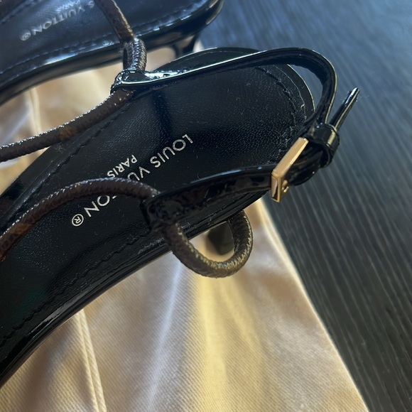 Brand new never used Louis Vuitton monogram slingback heels 37 - Picture 7 of 9